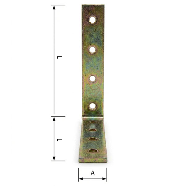 MINUTEX Piastra Forata di Rinforzo Piegata Pesante in Acciaio Zincato - MINUTEX - Immagine 2